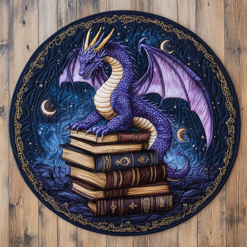 Mystic Dragon Book CW2407052CL Quilted Round Mat