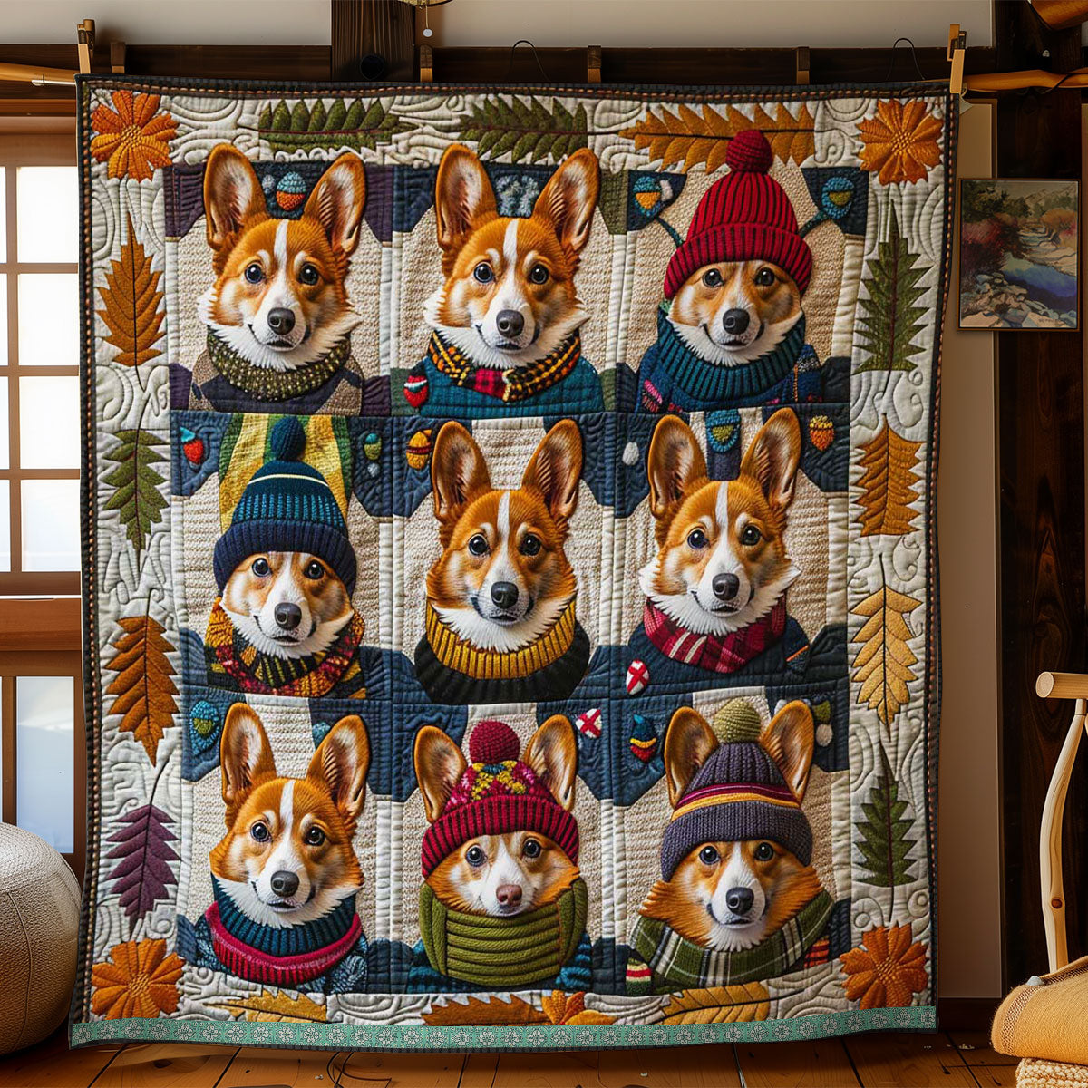 Cute Corgi WJ1309002CL Quilt