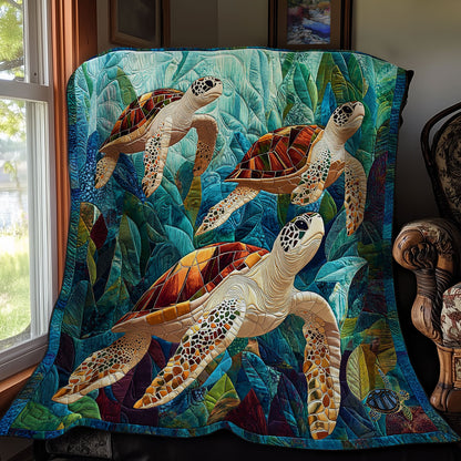 Turtle Family WY0412031CL Quilt