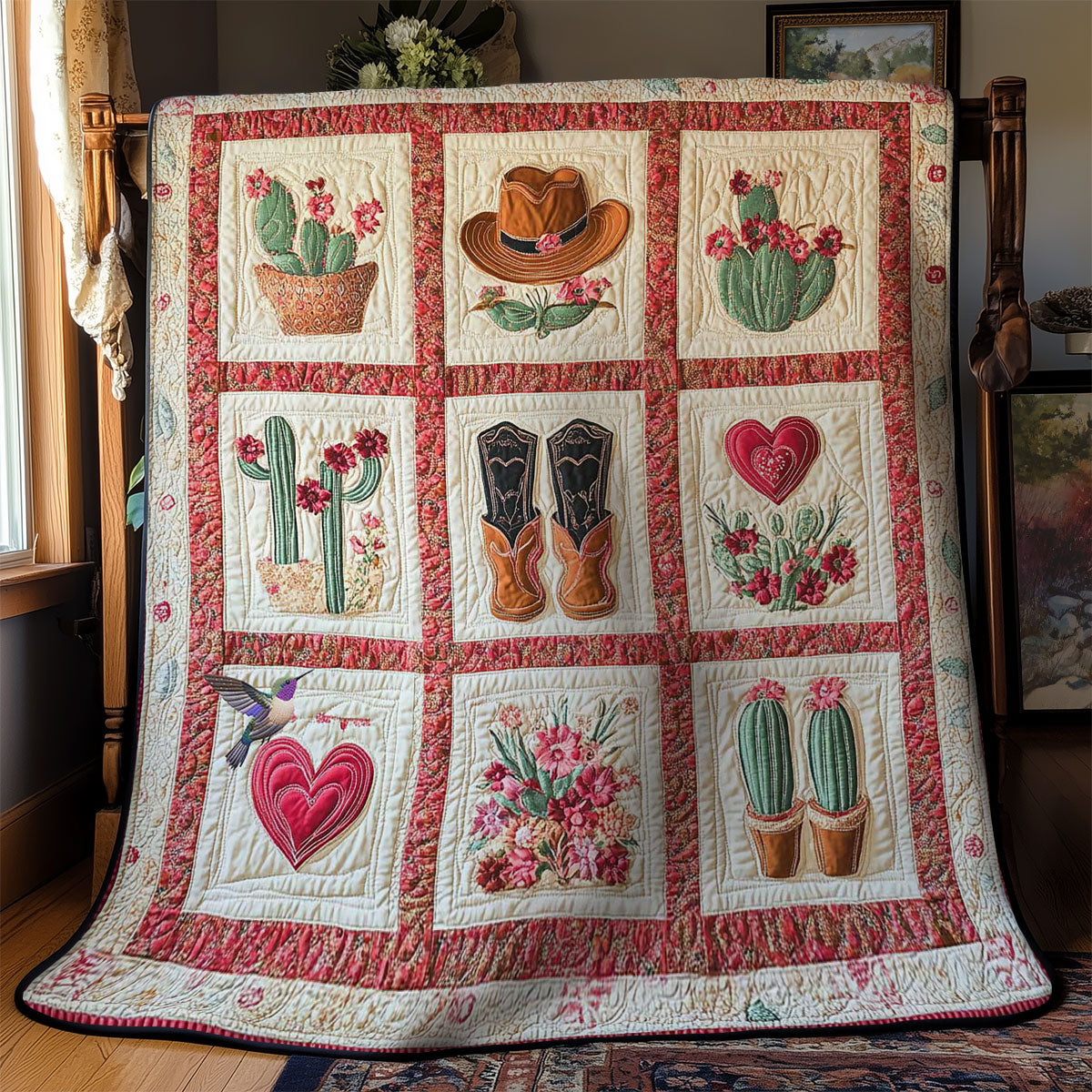 Cowboy’s Cactus Valentine WN0412066CL Quilt