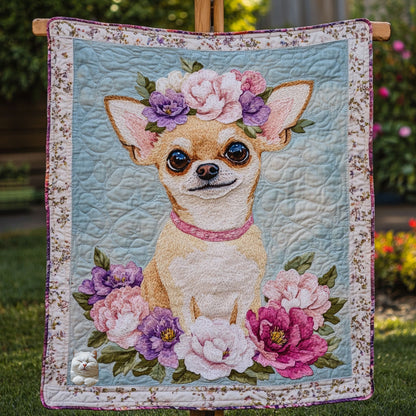 Chihuahua Flower WT0410002CL Quilt