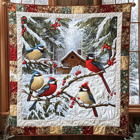 Winter Melody Cabin CP0206015CL Quilt