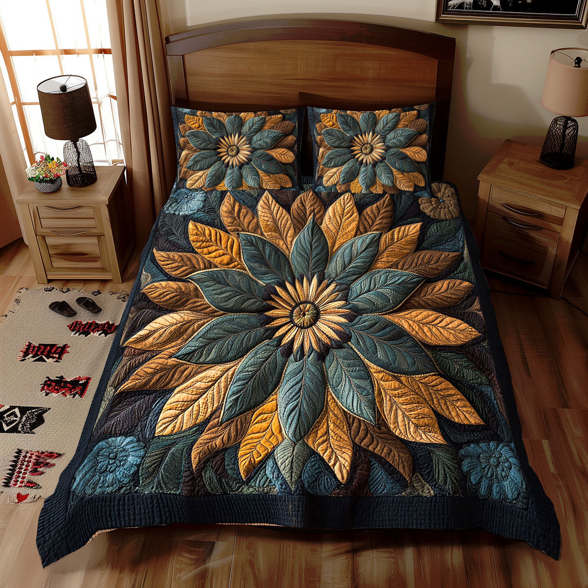 Native American Flower WJ0111023CL Duvet Cover Set