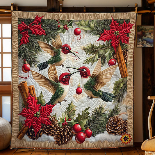 Hummingbird Christmas WY0512028CL Quilt
