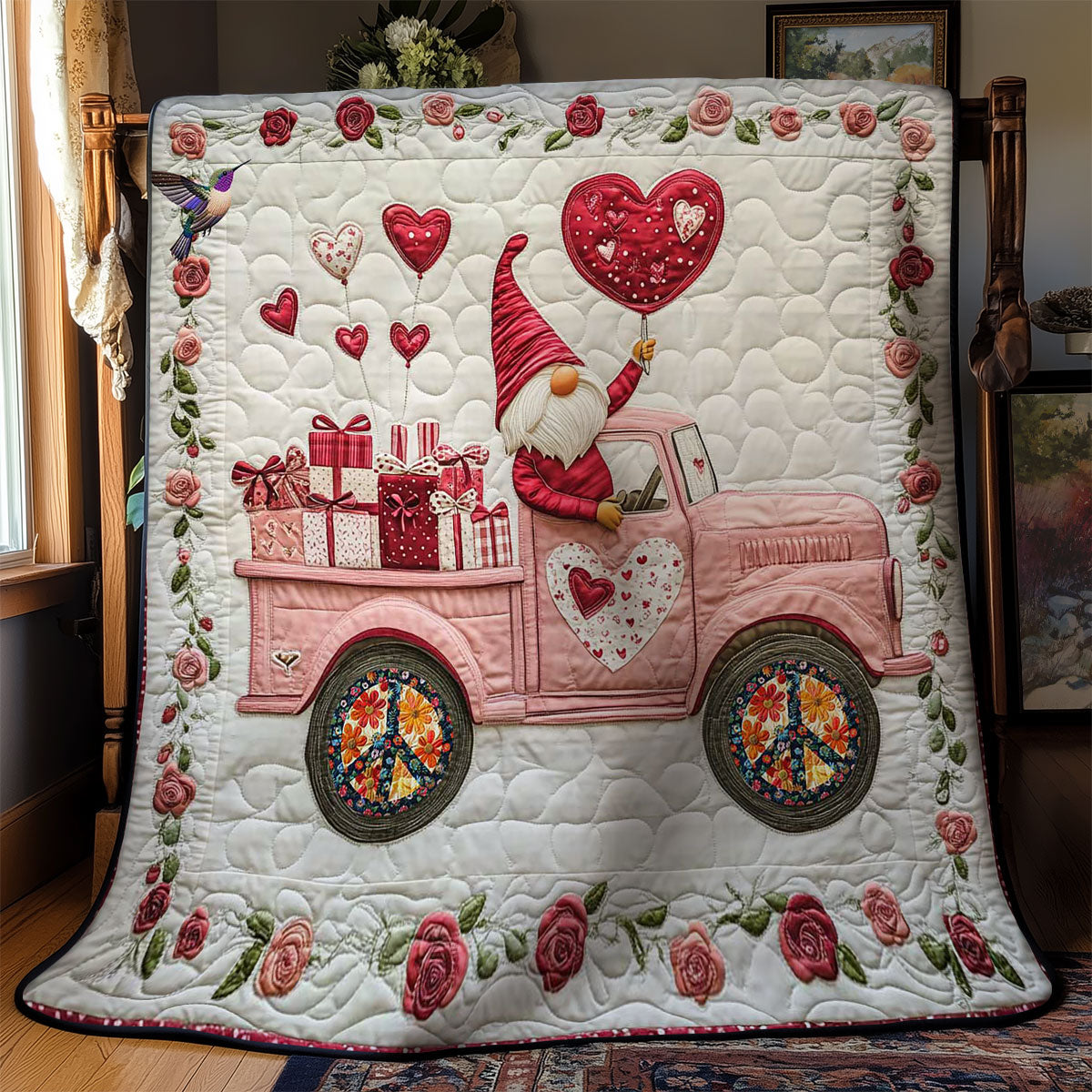 Gnome’s Pink Journey WN1204032CL Quilt