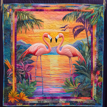 Flamingo Love WT0801002CL Quilt