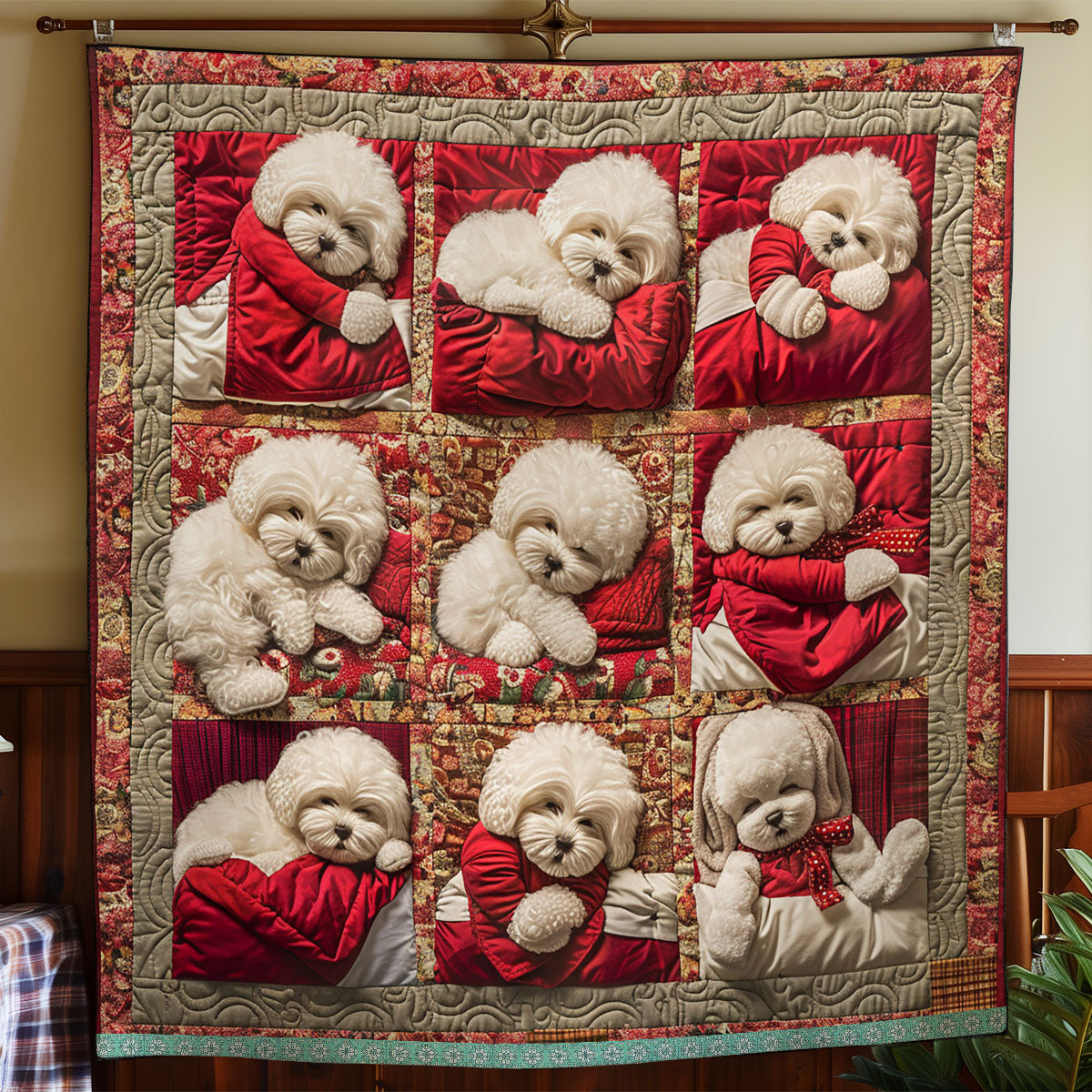 Bichon Frise Cozy WWN1209073CL Quilt