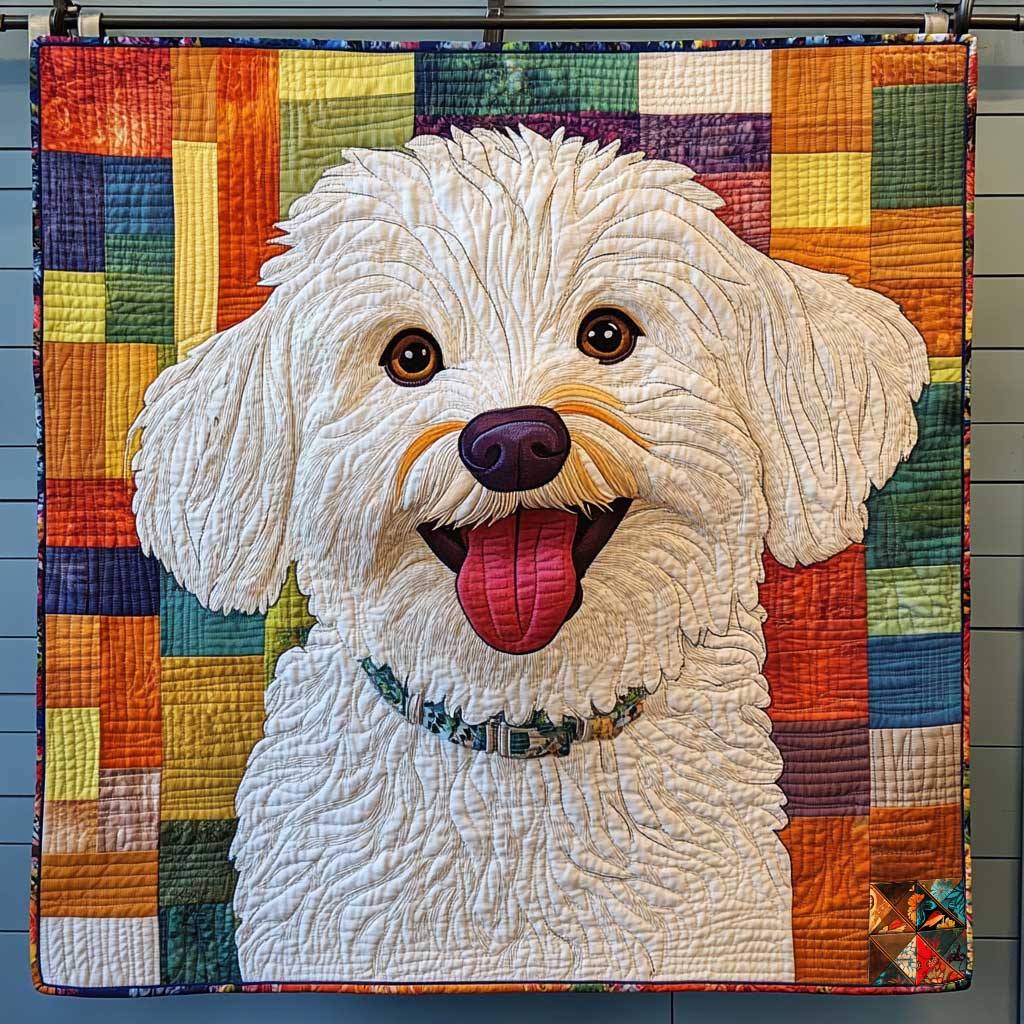 Bolognese Dog Portrait WP2811004CL Quilt