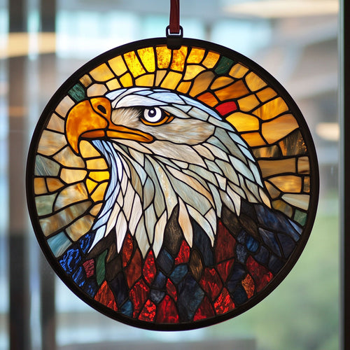 Eagle WJ1211042CL Stained Glass Suncatcher