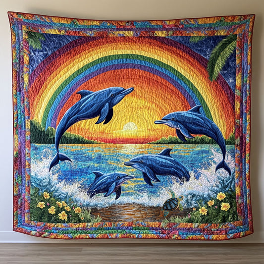 Dolphin Rainbow WX2410014CL Quilt