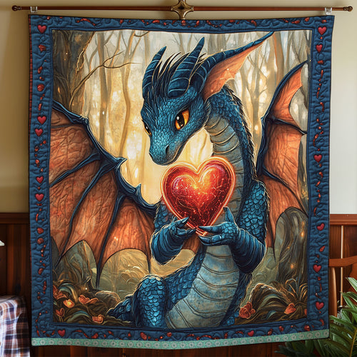 Blue Dragon Heart WX1612006CL Quilt