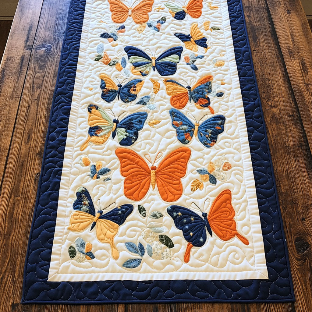 Butterfly Family WY2802030CL Quilted Table Runner