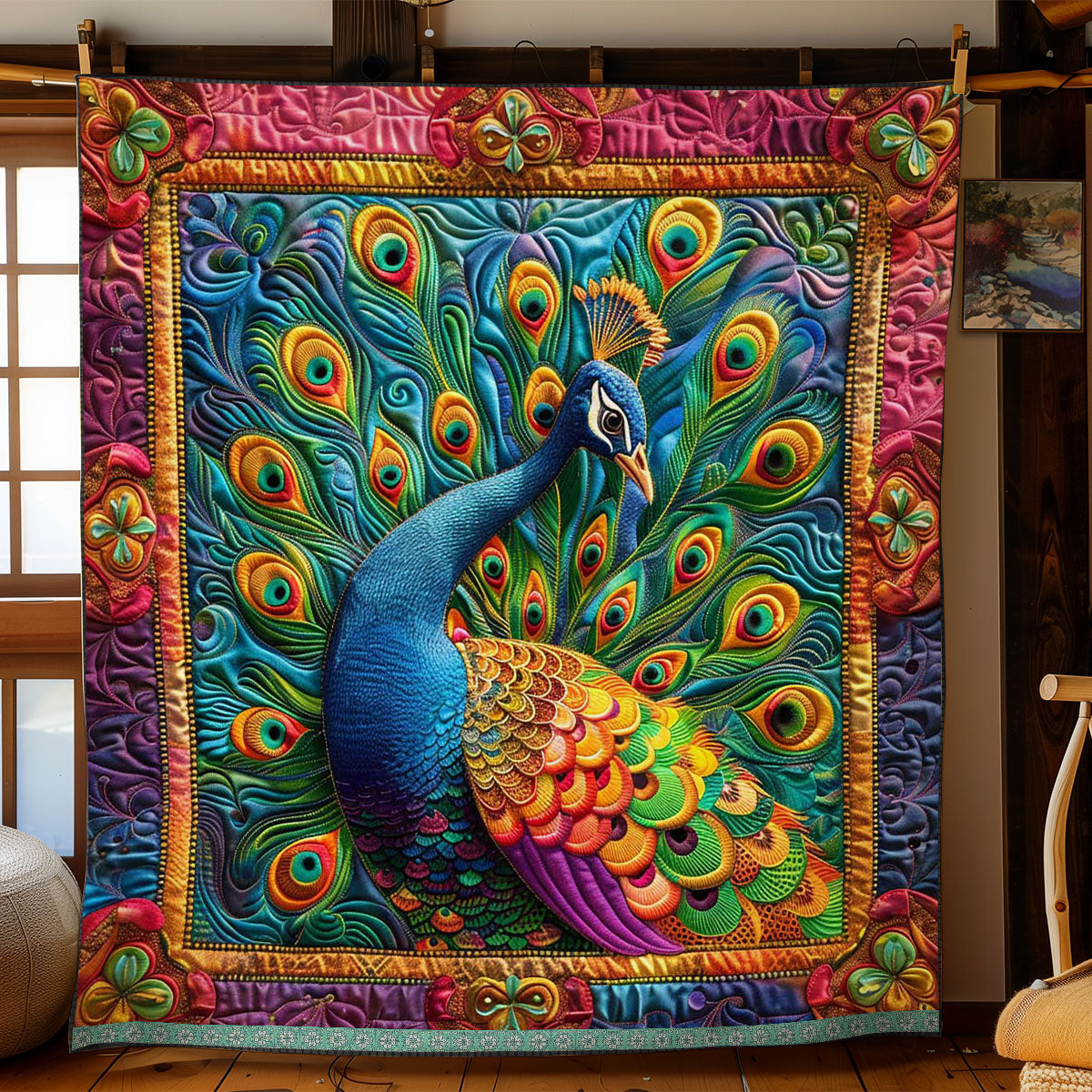 Colorful Peacock WJ2709007CL Quilt