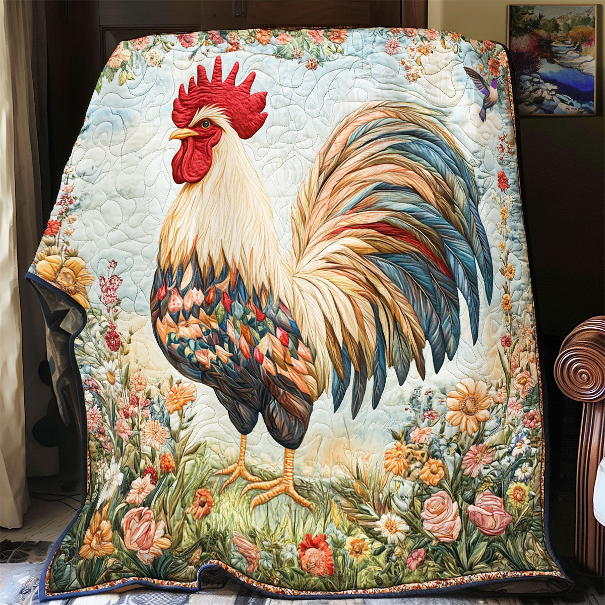 Garden Chicken WY1911072CL Quilt