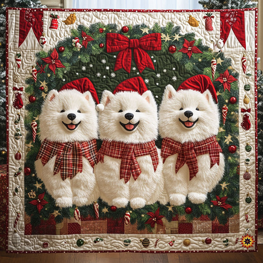 Christmas Samoyed WJ0312014CL Quilt