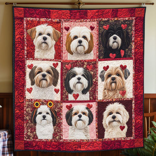 Valentine Cute Shih Tzu WP1112008CL Quilt