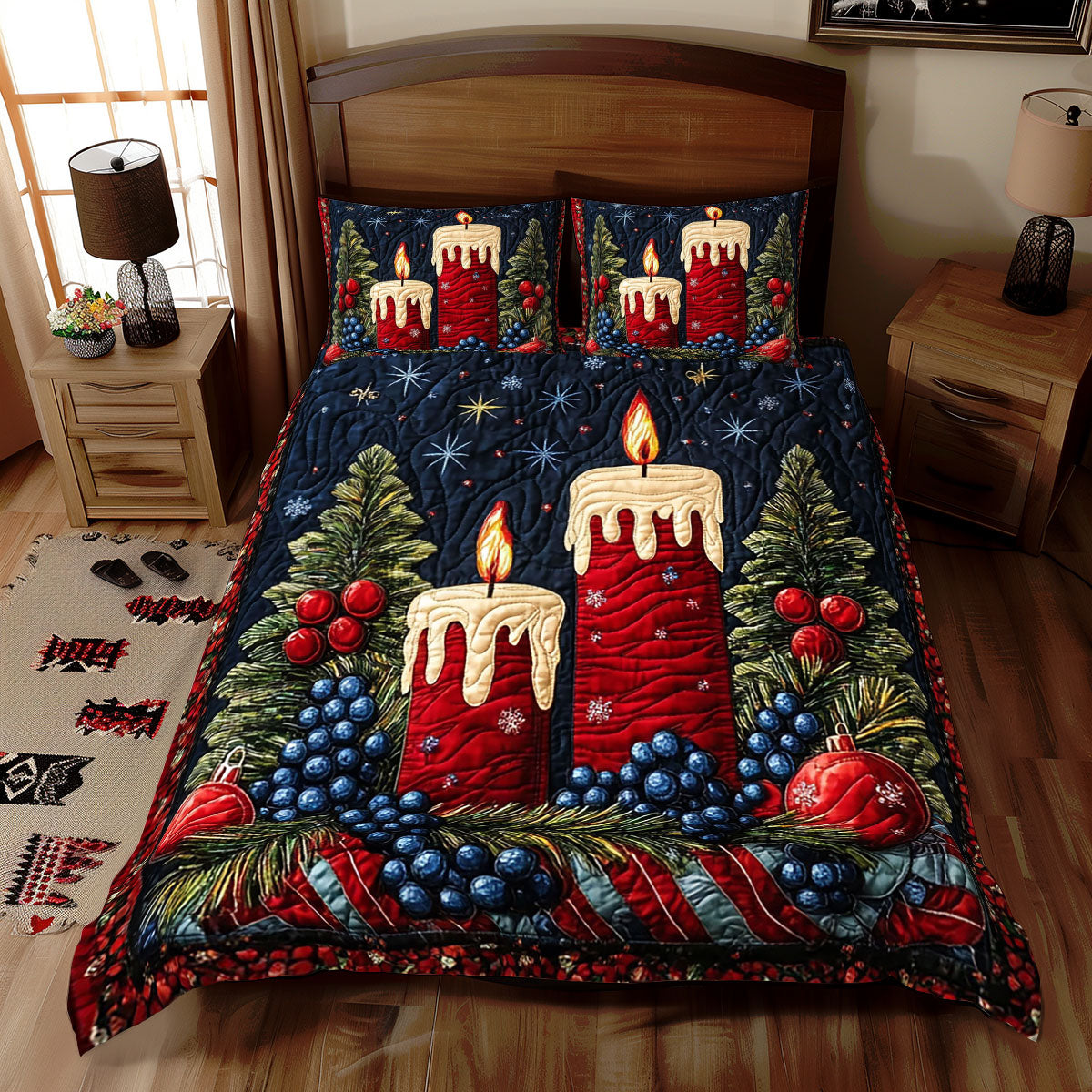 Christmas Candle WJ1511033CL Duvet Cover Set