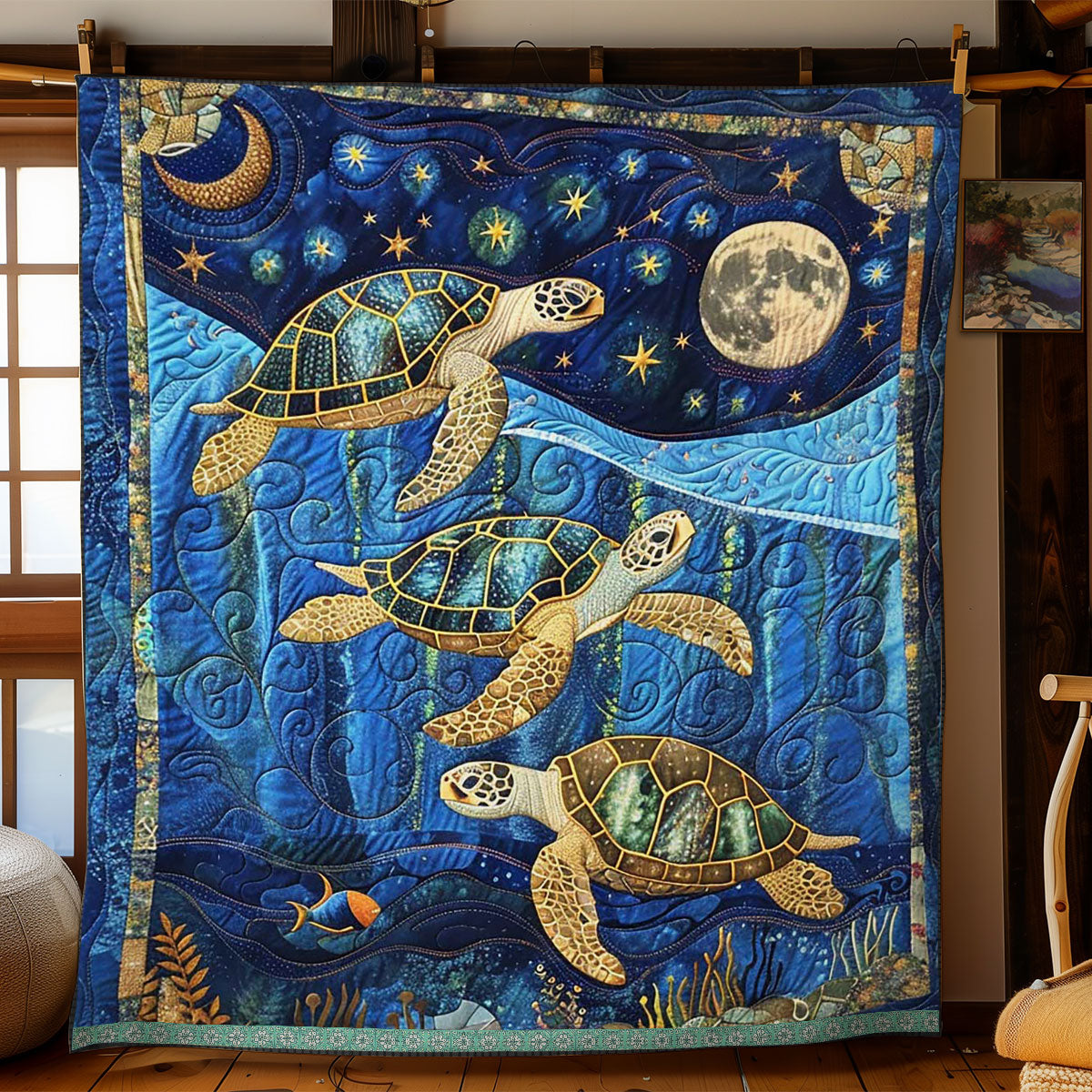 Sea Turtle WJ1309025CL Quilt