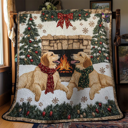 Golden Retriever Christmas Warmth WN0411026CL Quilt