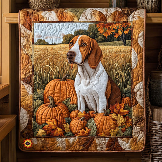 Pumpkin Dog WX0711038CL Quilt