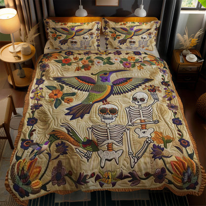 Skeleton Hummingbird Bloom WN2110108CL Duvet Cover Set