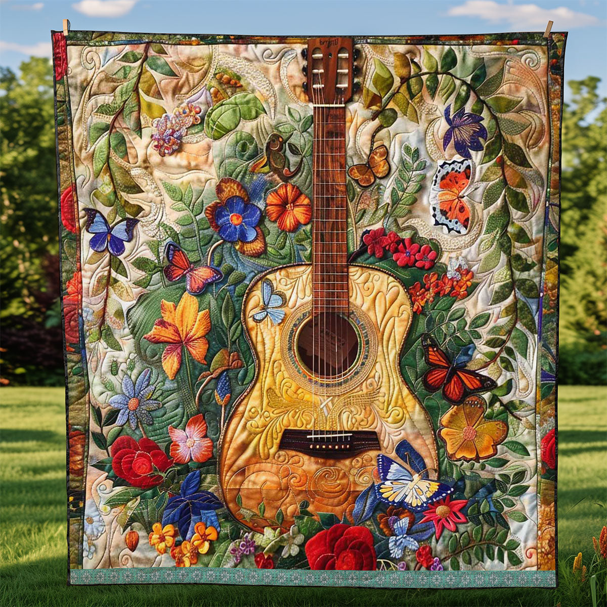 Flower Guitar WJ1309008CL Quilt