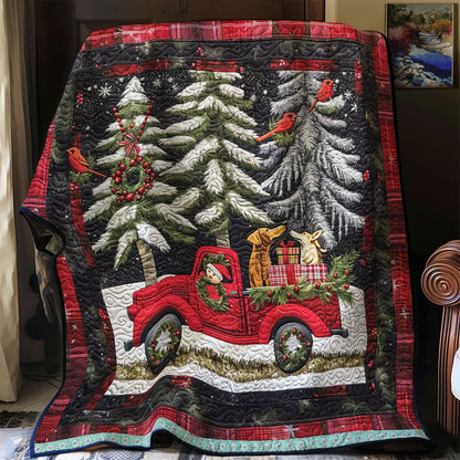 Red Truck And Festive Dachshunds WN1109014CL Quilt