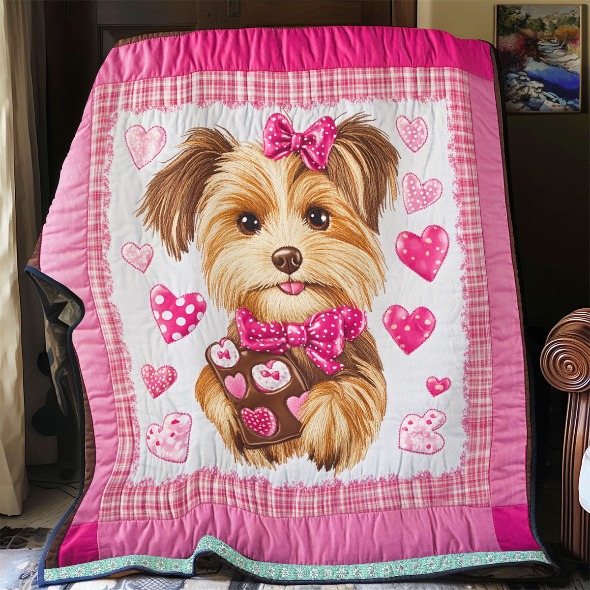 Adorable Yorkshire Terrier WX2512001CL Quilt