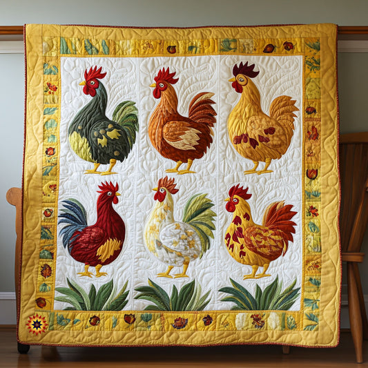 Chicken Yellow WX1911013CL Quilt