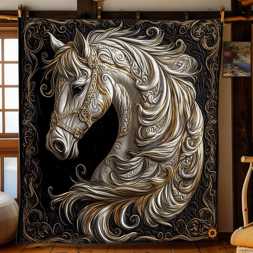 Black Royal Horse WY0111034CL Quilt