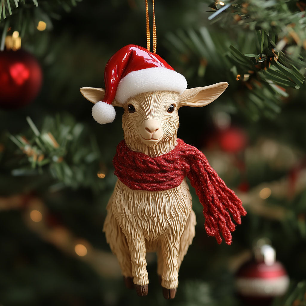 Cozy Christmas Goat LT2710017CL Christmas Ornament