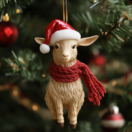 Cozy Christmas Goat LT2710017CL Christmas Ornament