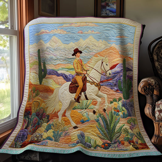 Cowboy Riding WX0212014CL Quilt