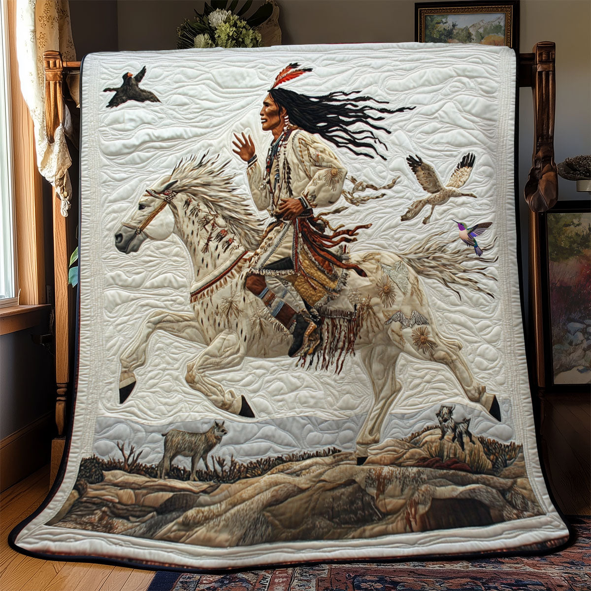 Native American Running YR1212004CL Quilt