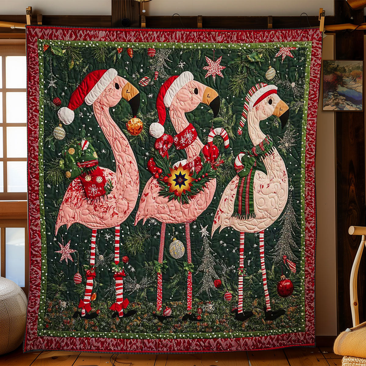 Flamingo Noel Parade WN0512035CL Quilt