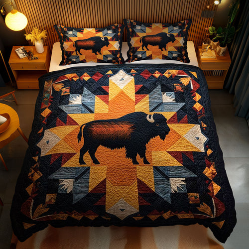 Native Tribal Bison WN2410035CL Duvet Cover Set