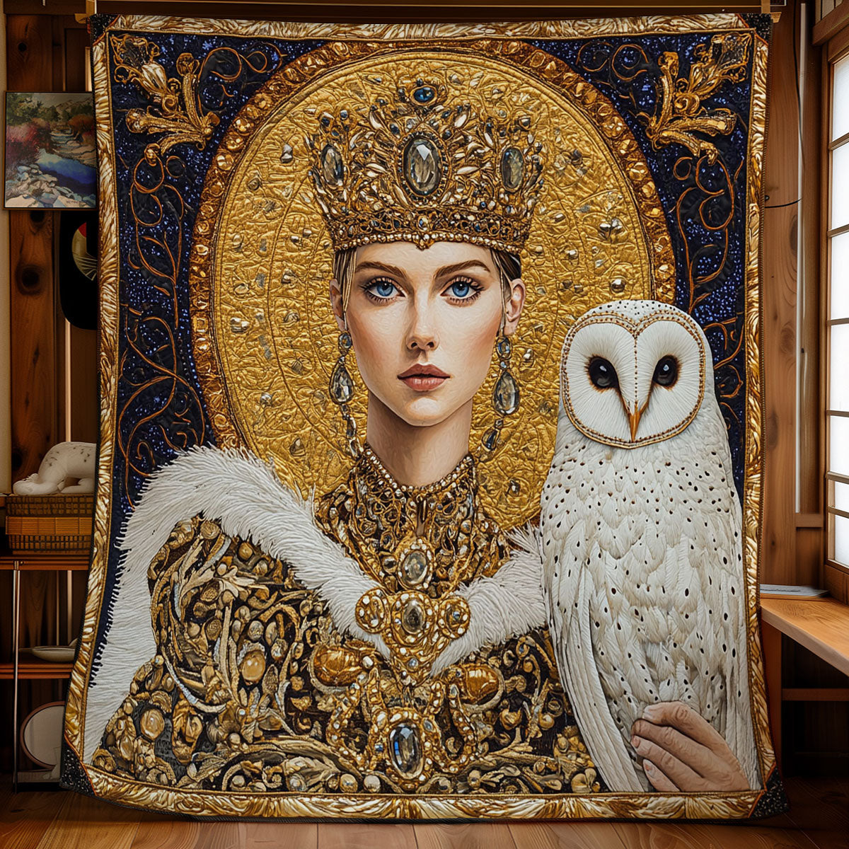 Queen And White Owl WY0202049CL Quilt
