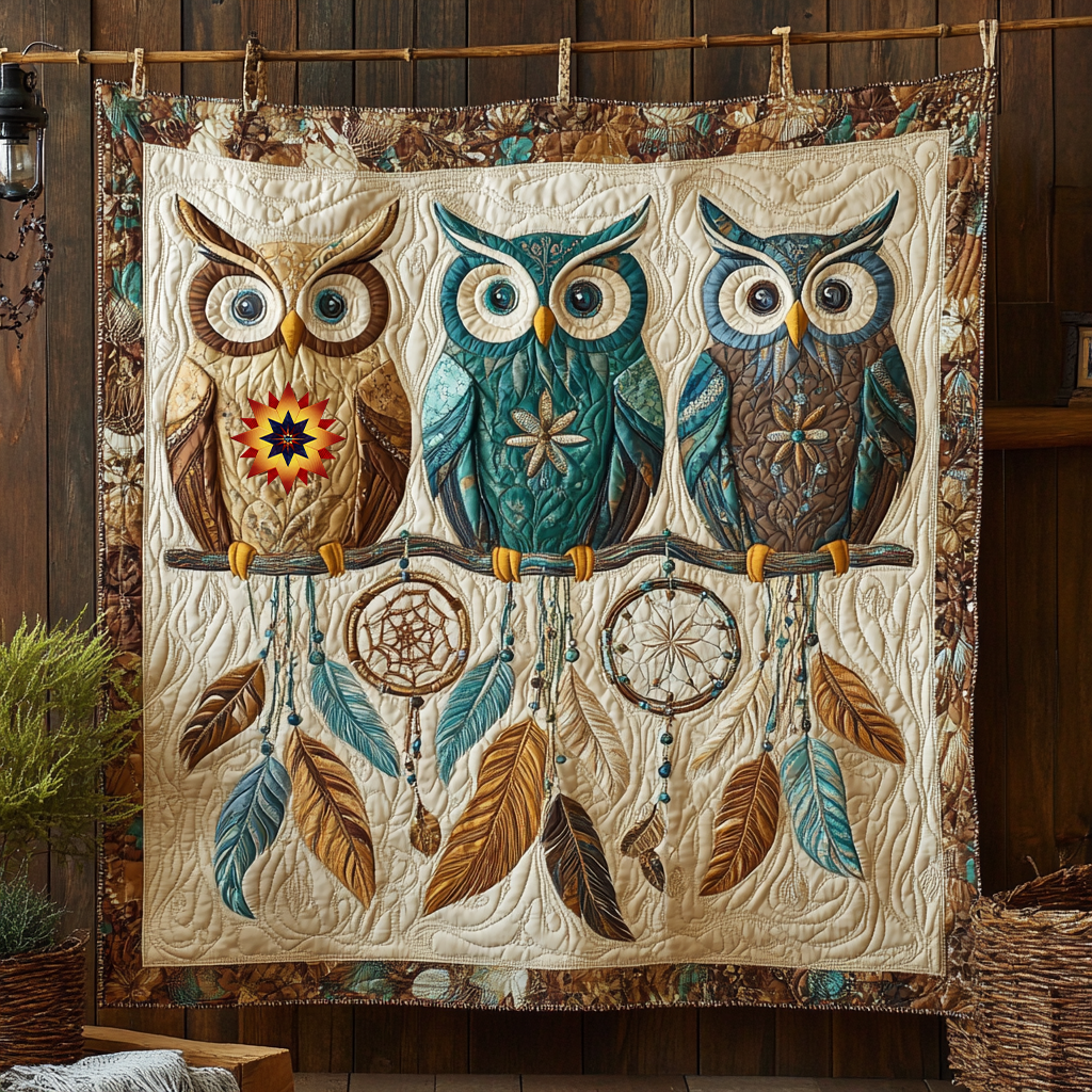 Dreamcatcher Owls WG1112015CL Quilt