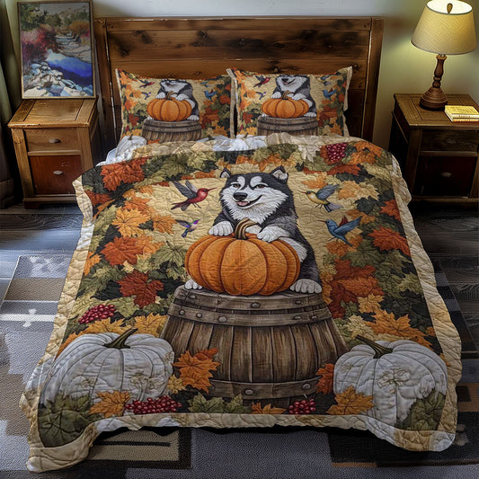 Husky Pumpkin Love WN0310111CL Duvet Cover Set