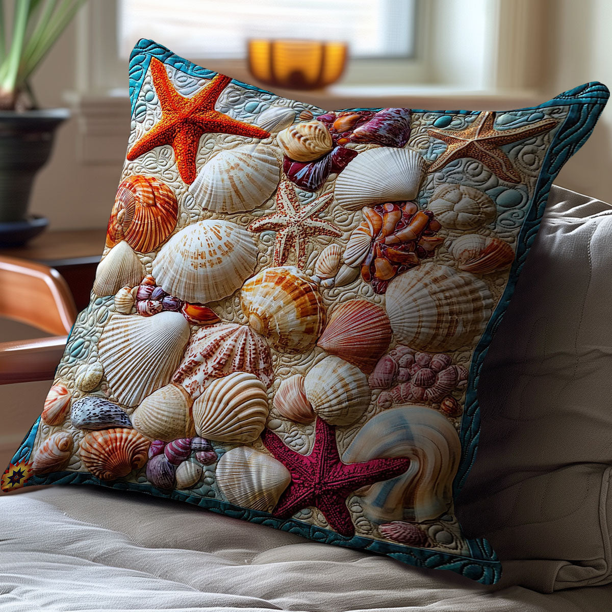 Starfish And Sea Shell WY0412093CL Quilt Pillow Case