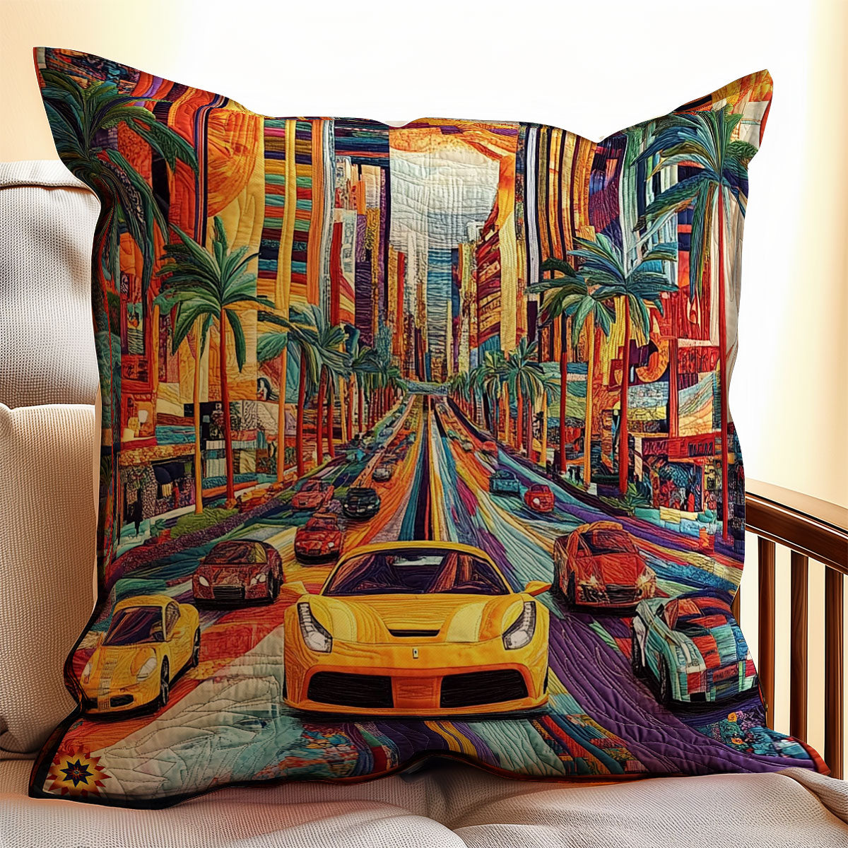 Car In City WY0912090CL Quilt Pillow Case