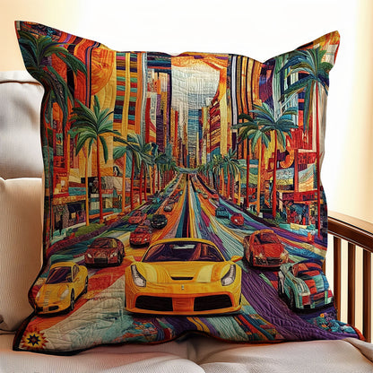 Car In City WY0912090CL Quilt Pillow Case