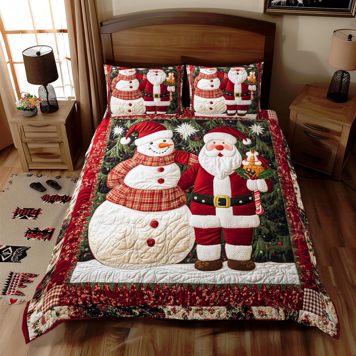 Snowman Santa Claus WX2511088CL Duvet Cover Set