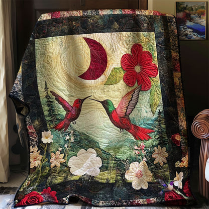 Hummingbird Floral Symphony WN0710068CL Quilt
