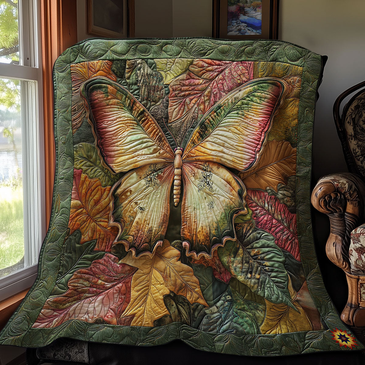 Leaves Butterfly WY1511020CL Quilt