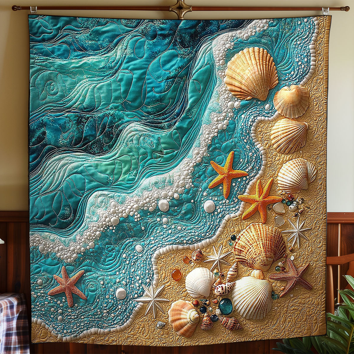Dreamy Beach CW2504037CL Quilt