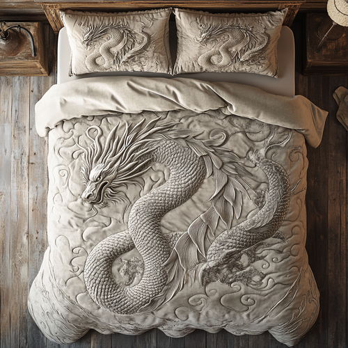 Royal White Dragon WY0301028CL Duvet Cover Set