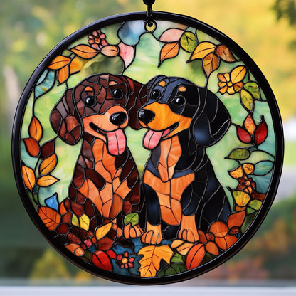 Dachshund WU0310026CL Stained Glass Suncatcher