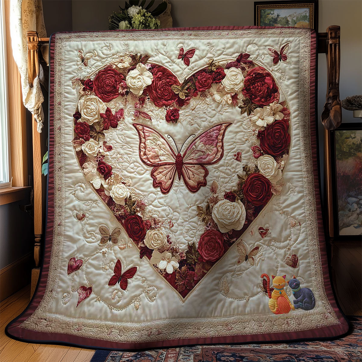 Heartfelt Butterfly WN0712034CL Quilt