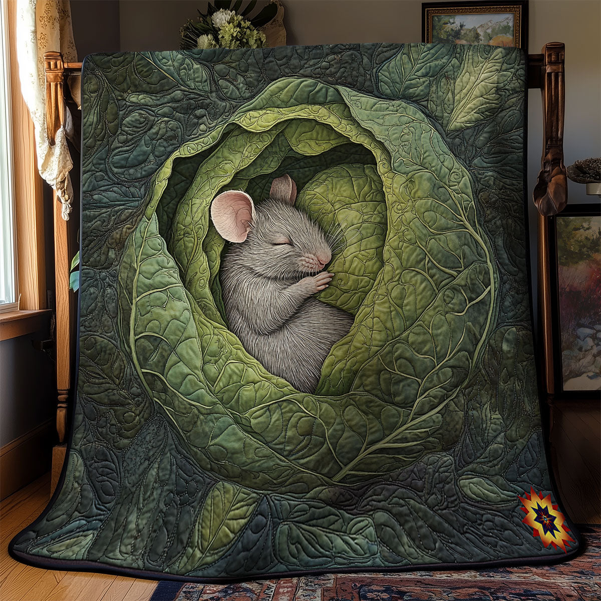 Cabbage Sleep Mouse WY1411046CL Quilt